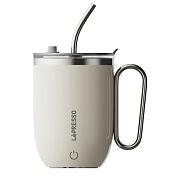 Термокружка с автоперемешиванием Lepresso Sip Spin, бежевый LPCFFASM0073WH
