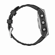 Смарт-часы Garmin Fenix E AMOLED Stainless Steel with Black Silicone Band 010-03025-00