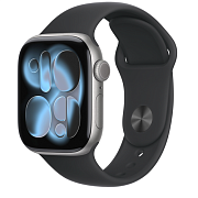 Apple Watch S11 46mm Space Gray Sport Band Black S/M AW112-66