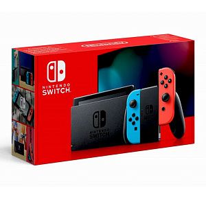 Игровая консоль Nintendo Switch 32 ГБ, с играми, красный, Б/У NS-4