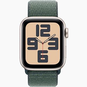 Apple Watch SE 2024 44mm Starlight Green Sport Loop AWSE24-222