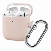 Чехол для AirPods 2, силикон, с карабином, розовый AIR-15