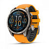 Смарт-часы Garmin Fenix 8 47mm Amoled Sapphire Titanium with Spark Orange/Graphite Silicone Band 010-02904-11