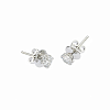 Серьги-пусеты белое золото 750 пробы с бриллиантами 1.40 ct (GIA) GIA-3