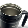 Кружка LePresso с трубочкой из нержавеющей стали, 900 мл, черный LPCFFM0024BK
