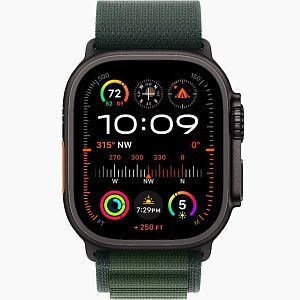 Apple Watch Ultra 2 49mm Black Titanium Case Dark Green Alpine Loop S, Для других стран AWUB2-2S