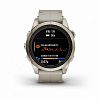 Смарт-часы Garmin Fenix 7S Pro Sapphire Solar Soft Gold/Limestone Leather Band 010-02776-30
