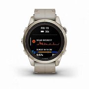Смарт-часы Garmin Fenix 7S Pro Sapphire Solar Soft Gold/Limestone Leather Band 010-02776-30