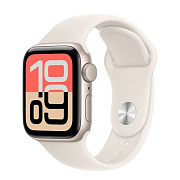 Apple Watch SE 2025 40mm Starlight Aluminum Sport Band Starlight S/M AWSE31-3