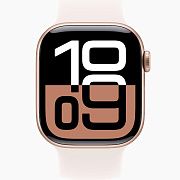 Apple Watch S10 46mm Rose Gold Sport Band Light Blush M/L AW10-4