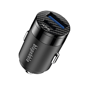 Автомобильное зарядное устройство Blupebble Mini PD USB-C, USB-A, 65 Вт, черный BPMPD65-BK