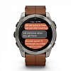 Смарт-часы Garmin Fenix 8 51 мм Amoled Sapphire Bare Titanium Black with Chestnut Leather Band+Grapphite Silicone Band 010-02905-40