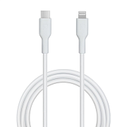Кабель Powerology USB-C - Lightning, 1.2 м, 60 Вт, белый PWCTL1M-WH