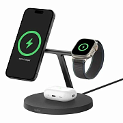 Беспроводное зарядное устройство 3 в 1 Belkin BoostCharge Pro Qi2, 15 Вт, черный WIZ032kqBK