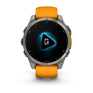 Смарт-часы Garmin Fenix 8 51 mm Amoled Sapphire Titanium Orange/Graphite Silicone Band, Б/У 010-02904-10B