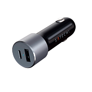 Автомобильное зарядное устройство Satechi USB-C - USB-A, 72 Вт, серый PD2E-1