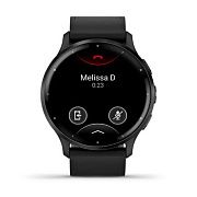 Спортивные часы Garmin Venu 3 Slate stainless steel bezel / leather band 010-02784-52