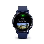 Умные часы Garmin Vivoactive 5 Metallic navy Aluminium bezel and silicone band 010-02862-12