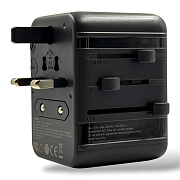 Универсальный адаптер для путешествий Brave Dual USB-A, USB-C, 20 Вт, черный PDNL10K