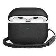 Чехол Uniq Terra для AirPods 3, экокожа, черный UTA-02
