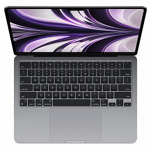 Ноутбук Apple MacBook Air 13.6 2022, M2 3.5 ГГц, RAM 8 ГБ, SSD 512 ГБ, серый космос, С гравировкой, Б/У MA22-1123325