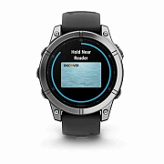 Смарт-часы Garmin Fenix E AMOLED Stainless Steel with Black Silicone Band 010-03025-00