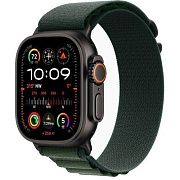 Apple Watch Ultra 2 49mm Black Titanium Case Dark Green Alpine Loop M AWUB2-2DT