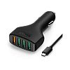 Автомобильный адаптер Aukey 4-порта USB-A, черный 1132