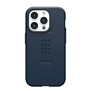 Чехол UAG Civilian с MagSafe для iPhone 15 Pro, синий UCV15P