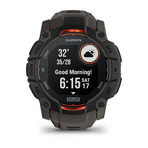 Спортивные часы Garmin Instinct 3 Solar 50 мм Black with Charcoal Band 010-02935-00