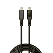 Кабель Aukey Circlet Blink USB-C - USB-C, 100 Вт, 1 м, черный CB-101