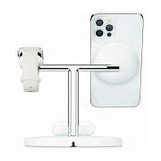 Беспроводное зарядное устройство 3 в 1 Belkin Boost Charge Pro с MagSafe Qi2, 15 Вт, белый BLQI215W-WH