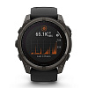 Смарт-часы Garmin Fenix 8 51 мм Solar Sapphire Carbon Gray DLC Titanium with Black/Pebble Gray Silicone 010-02907-11
