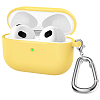 Чехол для AirPods 3, силикон, с карабином, желтый AIR3K-2