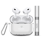 Чехол + набор для чистки Blupebble Clear Guard Kit для AirPods Pro 3, с карабином, прозрачный BCGKAP3-CL