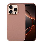 Чехол A-Case Amur с MagSafe для iPhone 16 Pro, экокожа, розовый ACP16P-PN