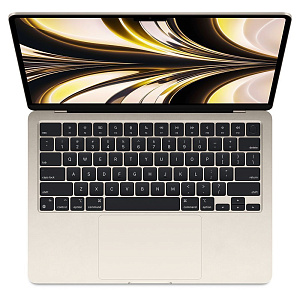 Ноутбук Apple MacBook Air 13.6 2022, M2 3.5 ГГц, RAM 8 ГБ, SSD 512 ГБ, сияющая звезда, С гравировкой, Б/У MA22-512st