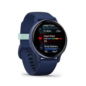 Умные часы Garmin Vivoactive 5 Metallic navy Aluminium bezel and silicone band 010-02862-12