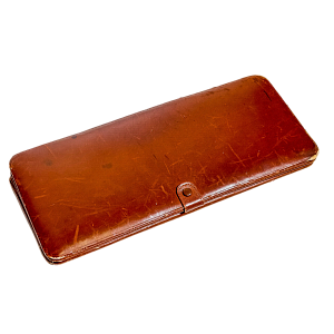 Старинный кожаный дорожный футляр, Б/У SKDF-1