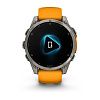 Смарт-часы Garmin Fenix 8 47 mm Amoled Sapphire Titanium Orange/Graphite Silicone Band 010-02904-10