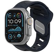 Ремешок Aulumu A02 Sport Band для Apple Watch 44/45/46/49 мм, темно-синий A02-FKM-DB
