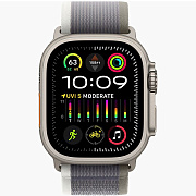 Apple Watch Ultra 2 49mm Natural Titanium Case Green/Gray Trail Loop M/L AWU2K-16