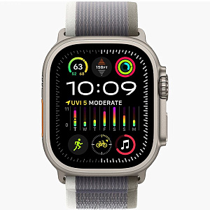 Apple Watch Ultra 2 49mm Natural Titanium Case Green/Gray Trail Loop M/L, Для других стран AWU2K-16