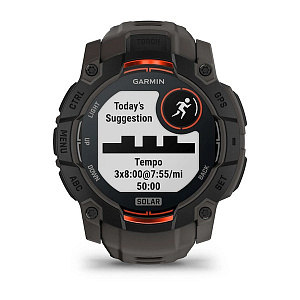 Спортивные часы Garmin Instinct 3 Solar 50 мм Black with Charcoal Band 010-02935-00