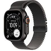 Apple Watch Ultra 3 49mm Black Titanium Case Milanese Loop Black L AWUB3-49