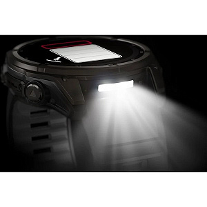 Смарт-часы Garmin Fenix 8 51 мм Solar Sapphire Carbon Gray DLC Titanium with Black/Pebble Gray Silicone 010-02907-11