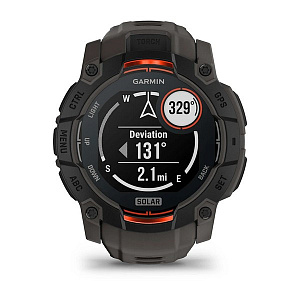 Спортивные часы Garmin Instinct 3 Solar 50 мм Black with Charcoal Band 010-02935-00