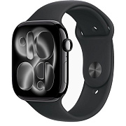 Apple Watch S11 46mm Jet Black Sport Band Black S/M AW112-47