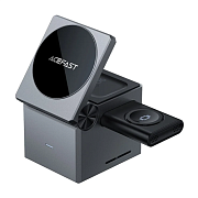 Беспроводное зарядное устройство Acefast E18 3 в 1, 23 Вт, серый AF-E18