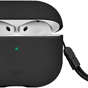 Чехол Uniq Lyden DS для AirPods 4, экокожа, черный UQAP4LYD-BK